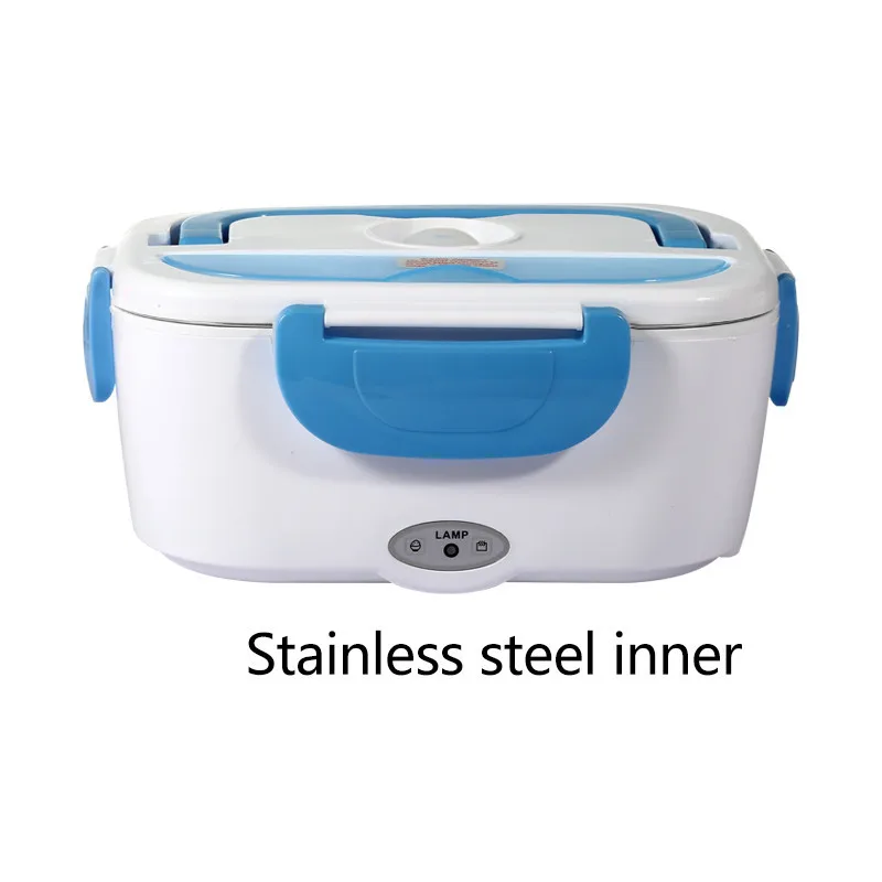Two-in-one Electric Heated Electric Lunch Box Food Heated Plastic Stainless Steel for Car and Office Home Portable Hot Lunch Box
