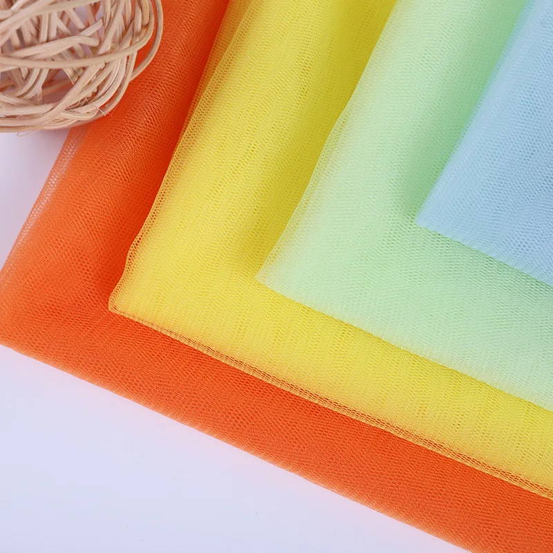 100% Nylon Custom Fabric Reinforced Mesh Fabric 23G Breathable 100% Mesh Nylon Fabric For Wedding Dress