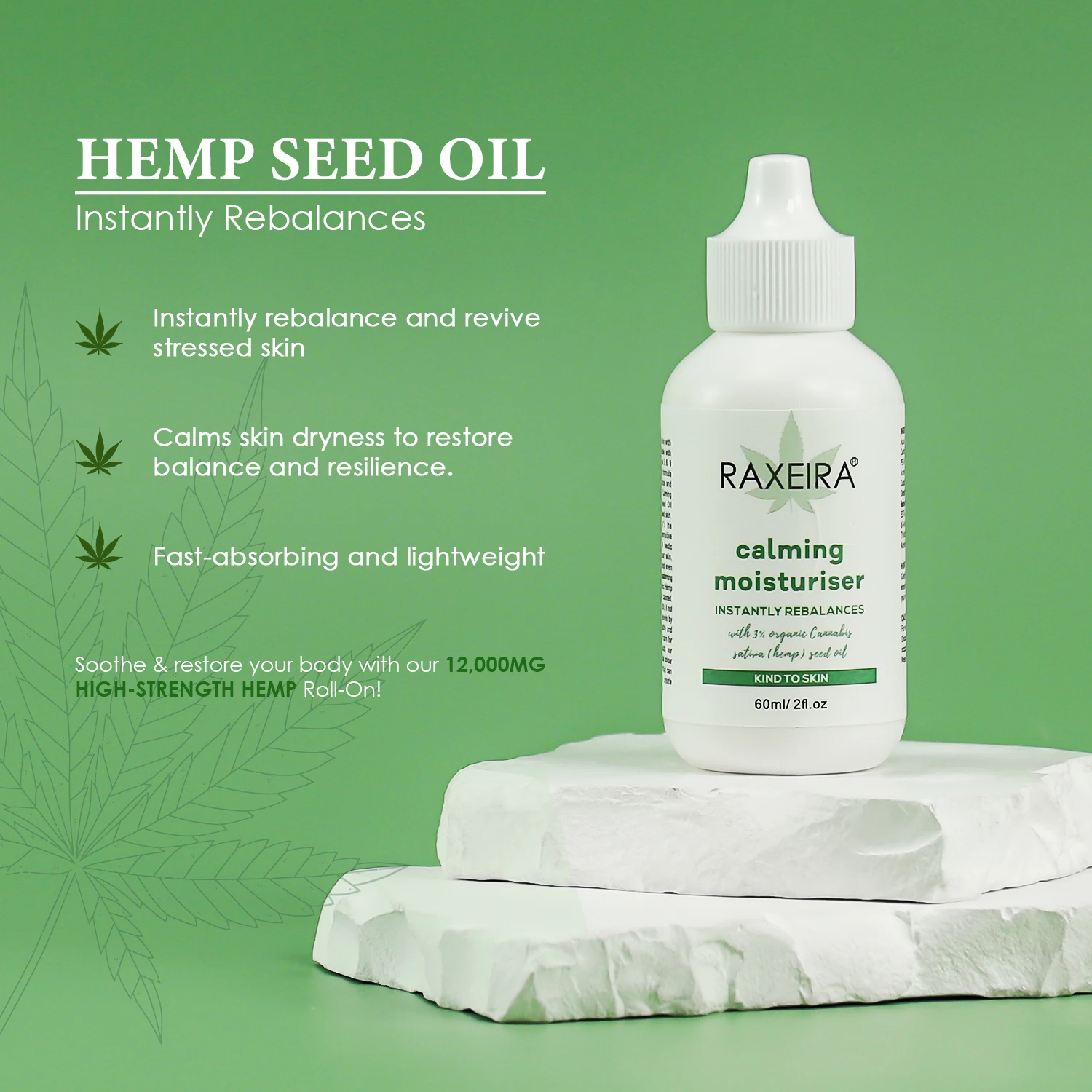 Private Label Hemp Cream Strong Recovery Moisturiser Calming Hemp Oil Seed Hemp Oil Face Cream For Glowing Skin Care