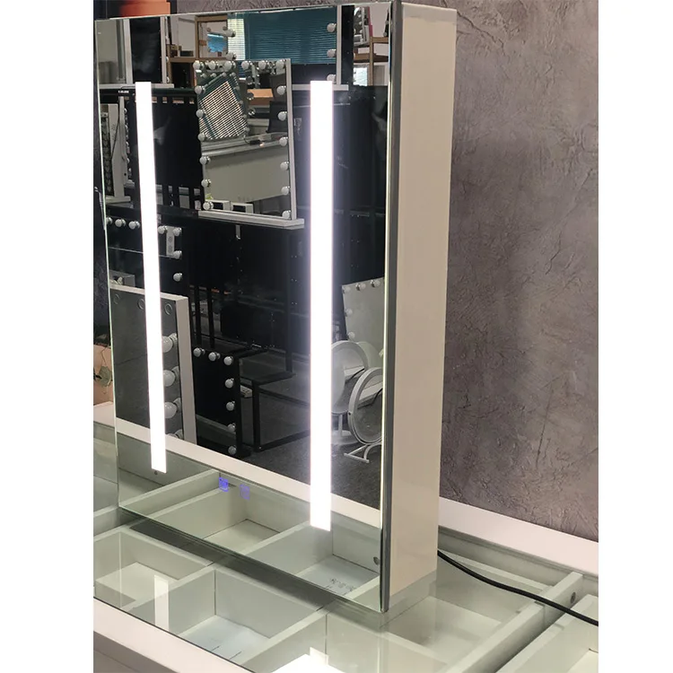 Led Bathroom Vanities Living Room Medicine Wall Mounted Recessed Mounted Mirror Cabinet With Aluminum