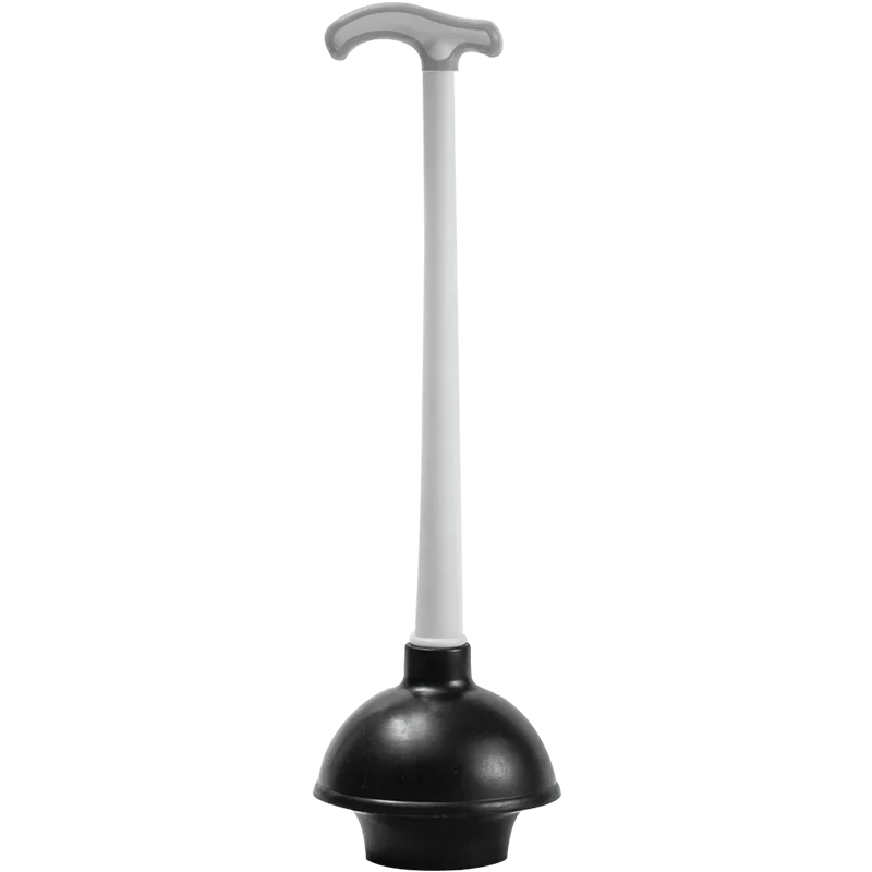 Double layer thickened toilet pump with T-shaped anti-skid handle and rubber cup toilet plunger