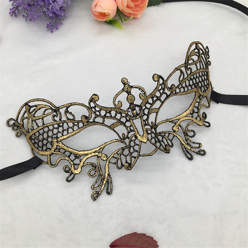 Women Party Mask Vampire Laser Cut Venetian Mask Charm Metal Masquerade Mask