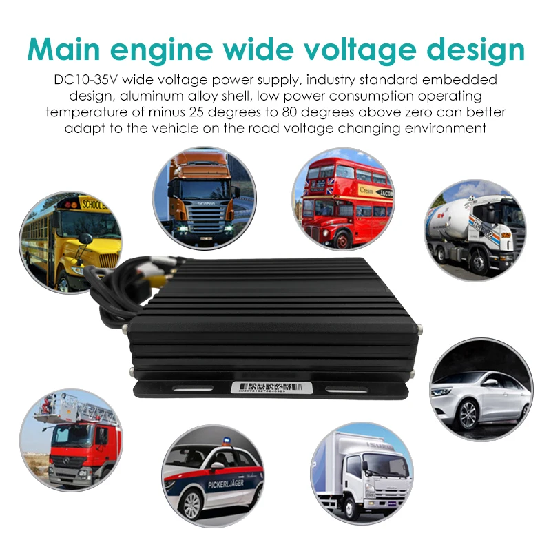 Vehicle Car Black box 4 Channel 256GB SD Card MDVR 4G GPS Mobile DVR For Truck/Bus