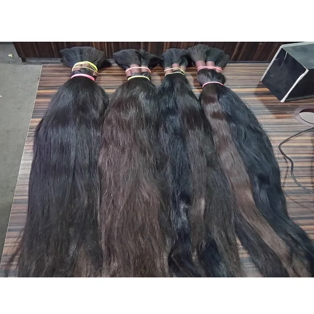 Top Quality Raw Unprocessed Hair Extension Single Donor Human Hair in India Natural Straight 10 to 35