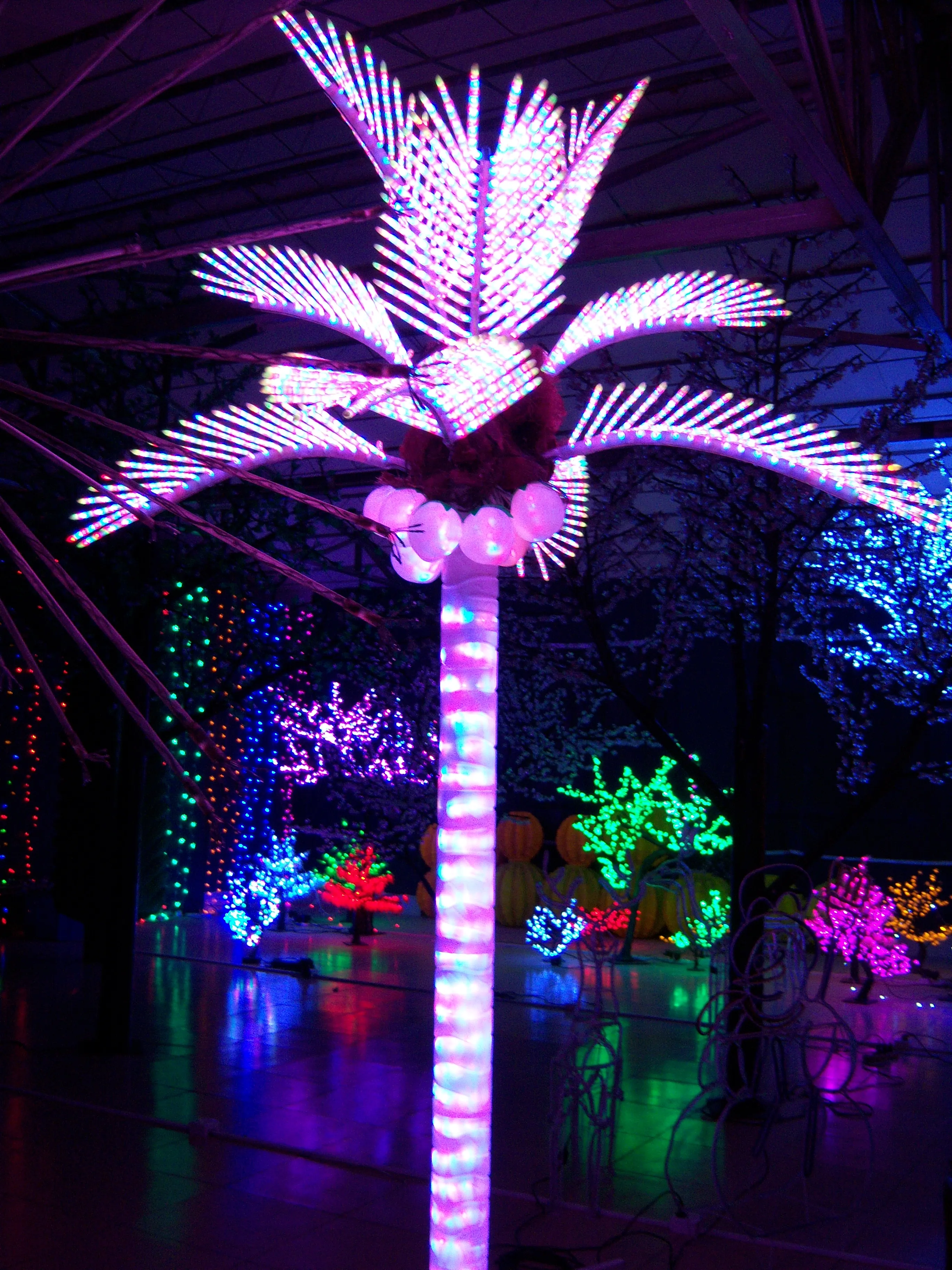 Large outdoor artificial trees light waterproof ip65 led coconut palm tree light