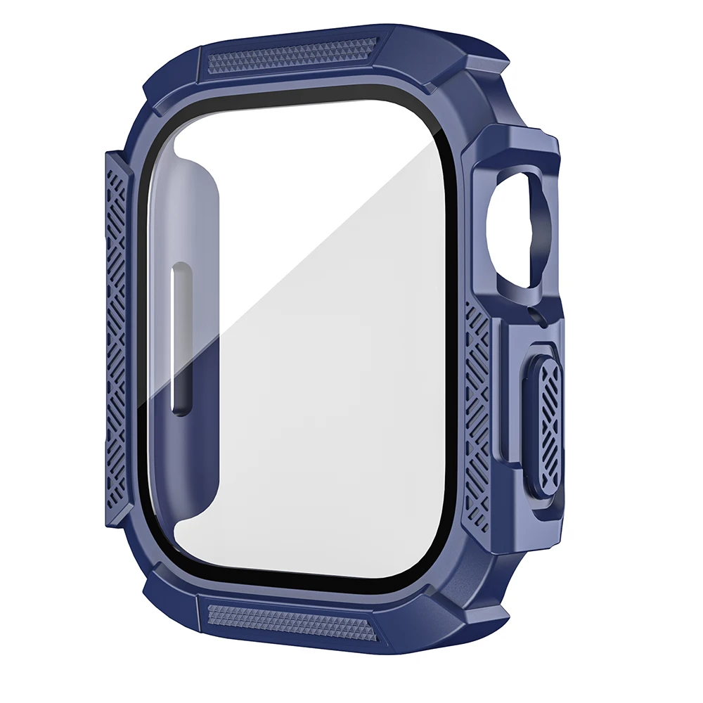 New Rubber Protection Case Cover With Screen Protector For Apple Watch Series 7 41mm 45mm Watch Case