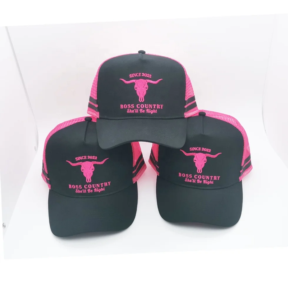 Manufacture Trucker Hats High Profile Structured Crown Embroidery customized logo 5 Panel Brand Quality Wholesale Trucker Cap Ha