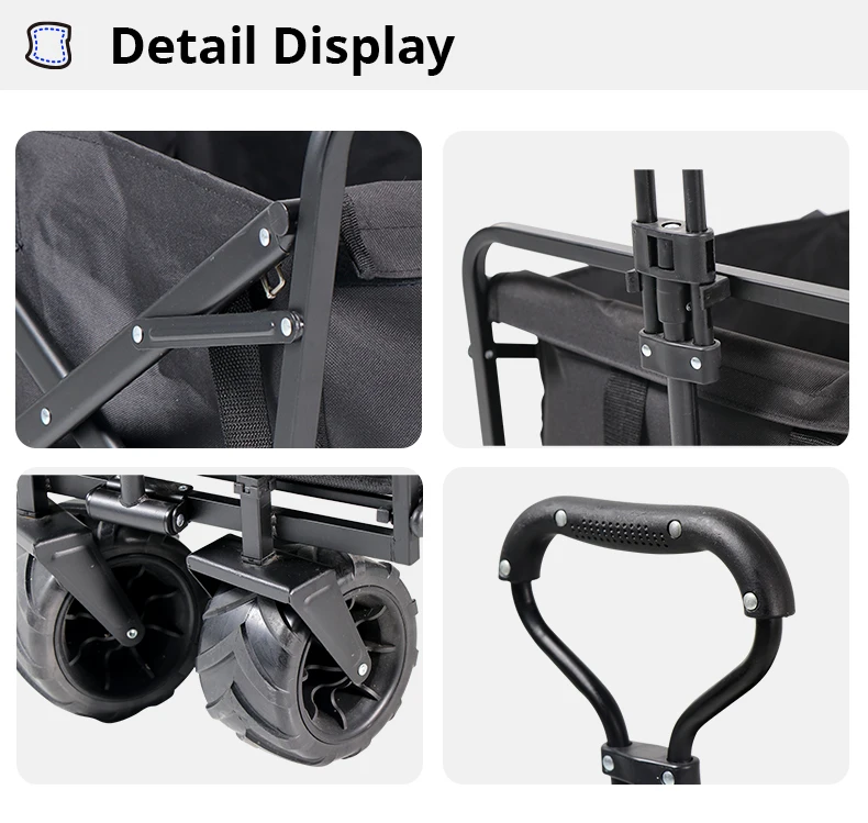 Foldable Custom OEM Collapsible Outdoor Garden Picnic Trolley Wagon Camping Cart