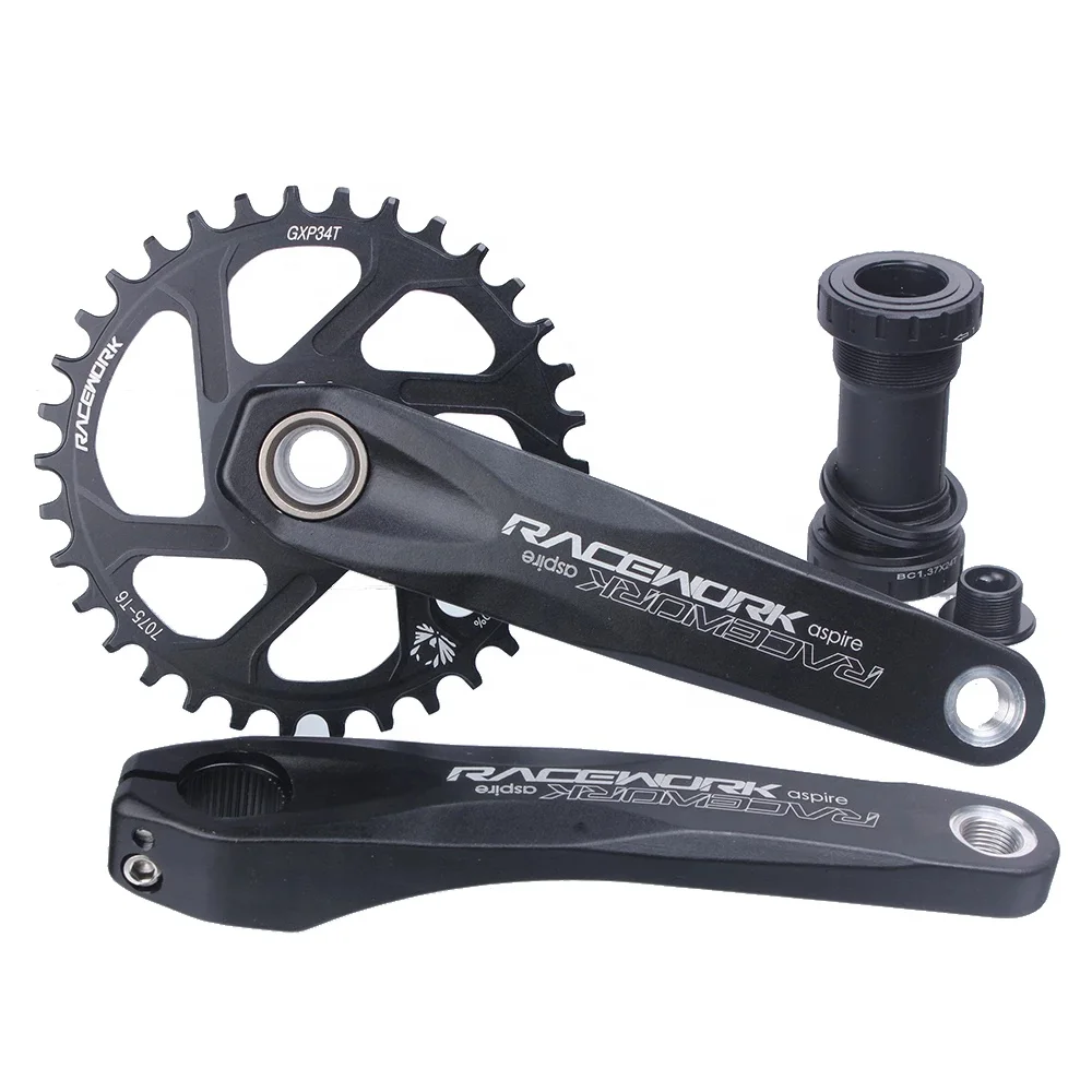 2021 new authentic RACEWORK mountain bike crank set sprocket 170mm 175mm 1x MTB hollowtech gxp Crankset