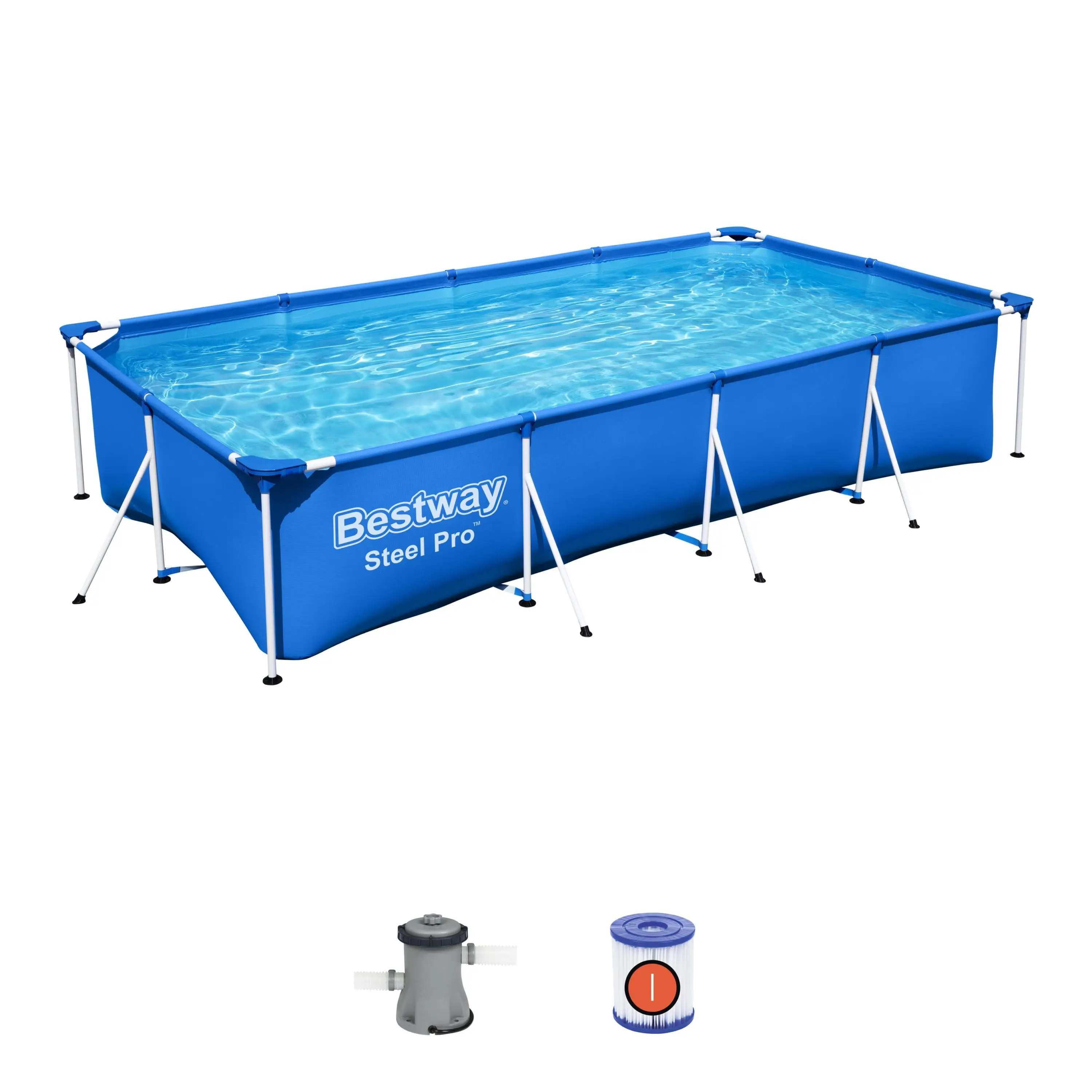 High Quality Portable Family Swim Pool Frame Large Volume Pool 56424 Steel with Filter Pump