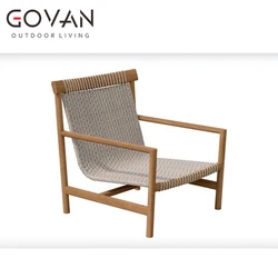 Modern Style Latest Design Outdoor Furniture Garden Set Hotel Leisure Solid Teak Wood Lounge Chair