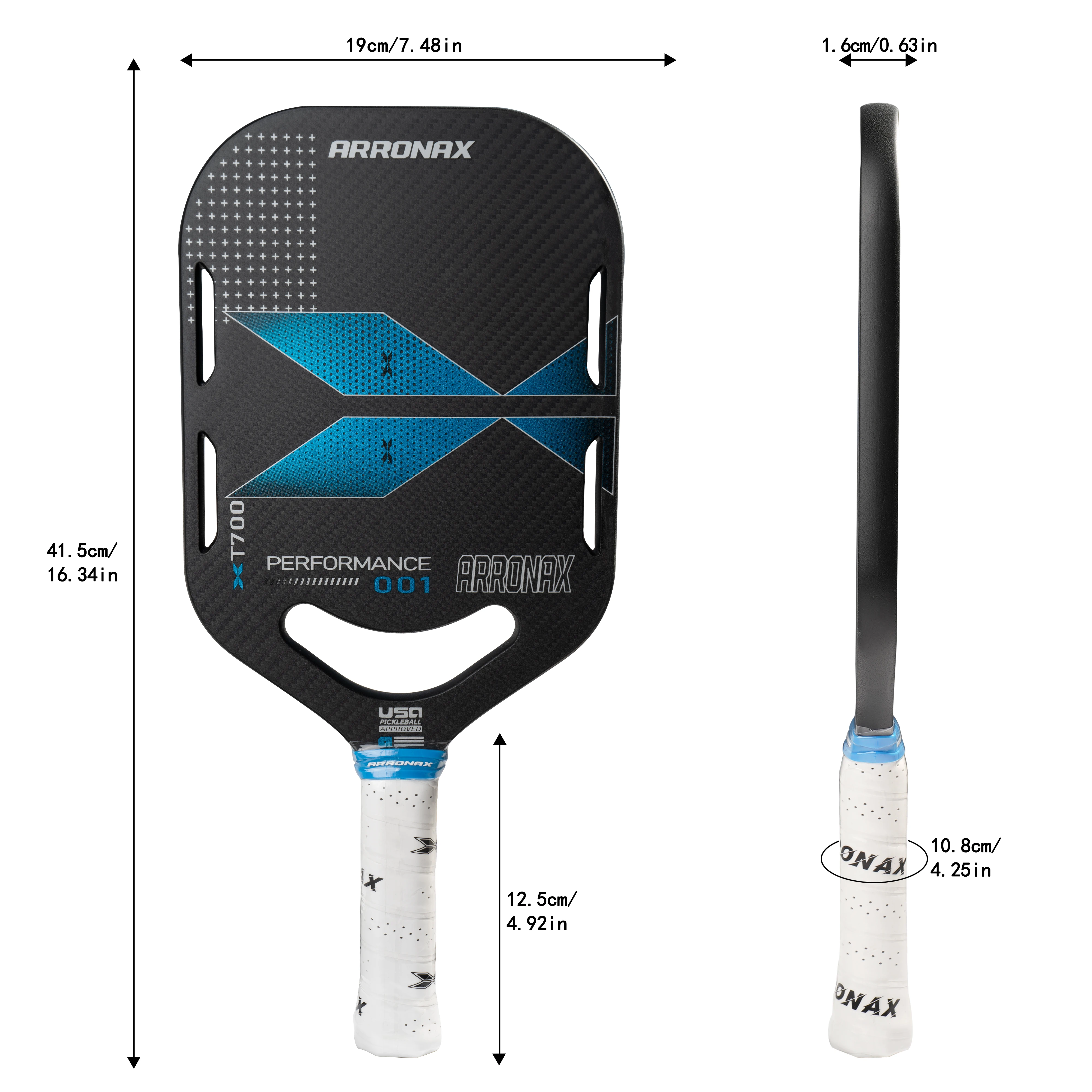 2024 Arronax Top Quality Pickleball Paddle Carbon Fiber Graphite Face Pickleball Paddle