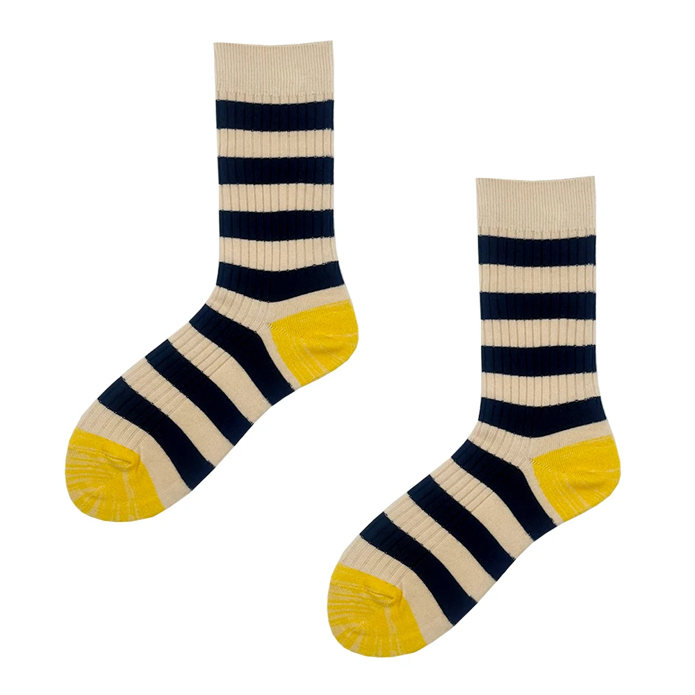 Fashion Custom Design Neutral Sustainable Organic Cotton Hemp Ribbed Socks Men