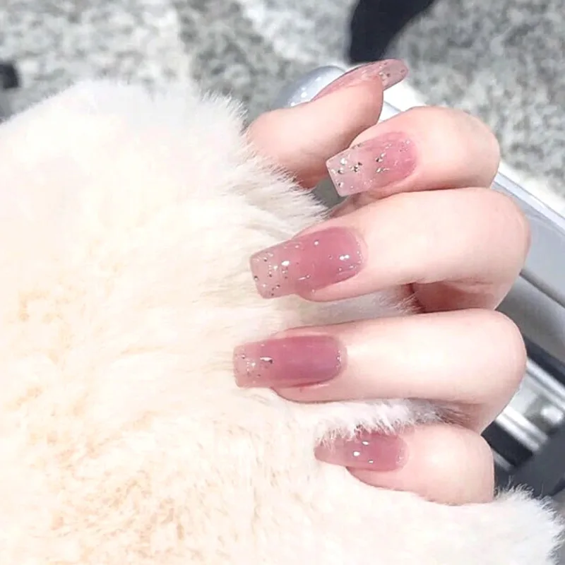 Tstory 2022 New 24pcs/set Hot Pink French False Nails Custom Press On Nail Kit Almond Nails Product