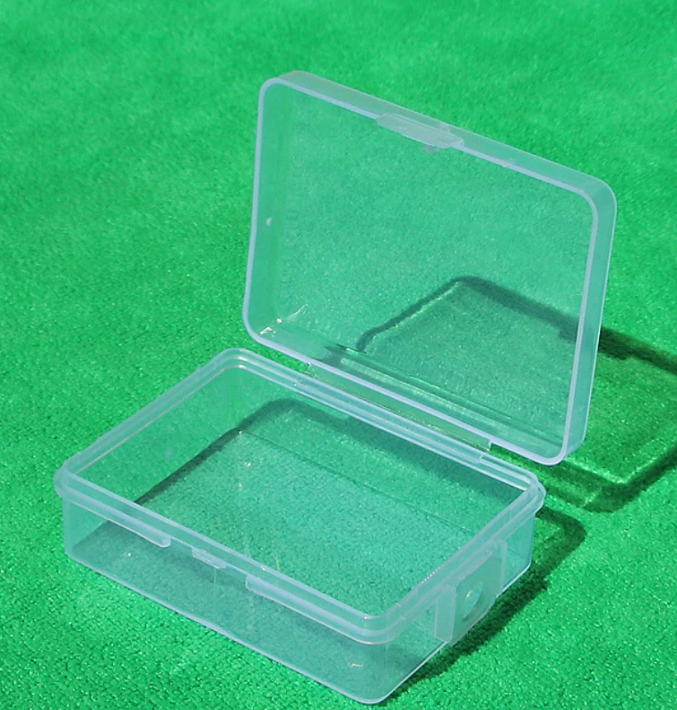 High transparent PP plastic box Small box thickened rectangular covered jewelry earrings fishing gear accessories zero  Piece st
