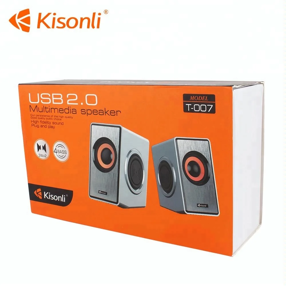Adjustable volume control USB 2.0 T-007 sound speaker 2.5 inch woofer full range speaker