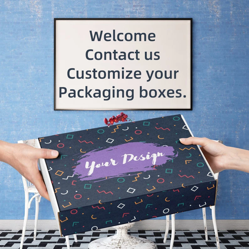 Product Customize Printed Mailer Shipping Carton Paper Corrugated Box Apparel Corrugated Custom Wig Boxes with Logo Packaging