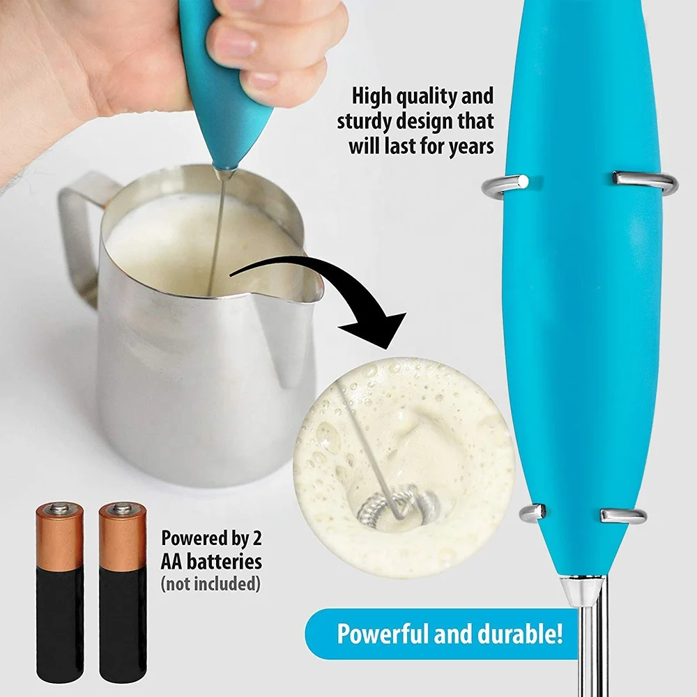 Top Seller 2023New Handheld Automatic Electric Battery hand mixers milk Cappuccino, Latte frother