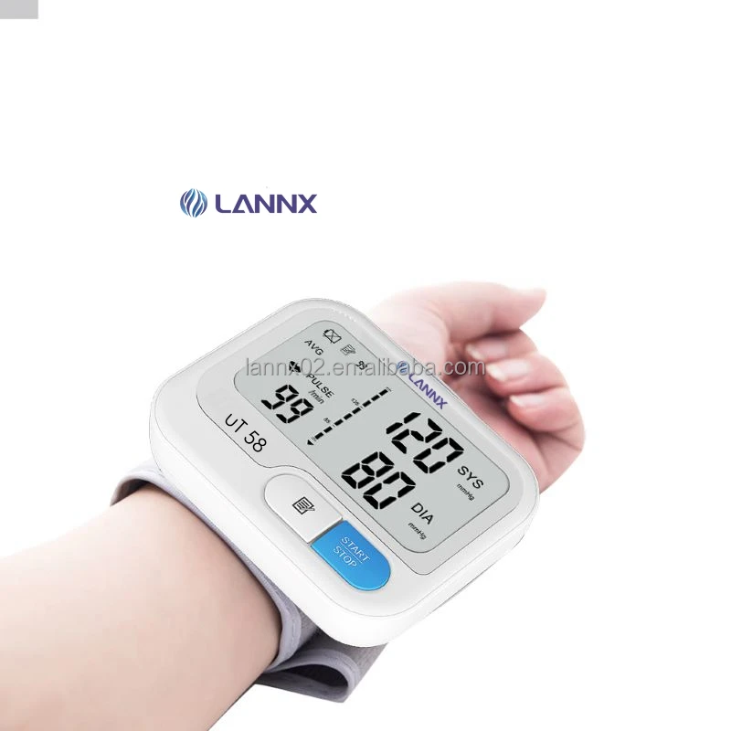 LANNX uT 58 Household Tensiometr Wrist Bp Monitor Measurement LCD Digital Display Sphygmomanometer Auto Blood Pressure Monitor
