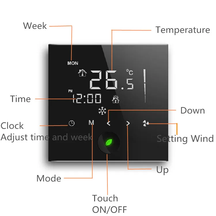WiFi Smart Thermostat Temperature Controller LCD Display Week Programmable For Underfloor Heating