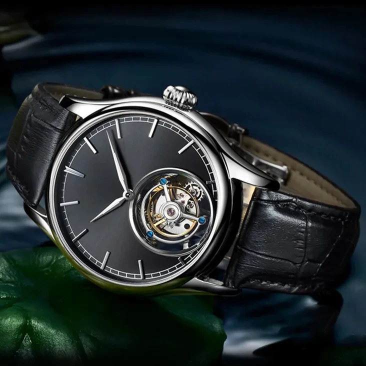 Высококачественные мужские водонепроницаемые автоматические механические часы с турбийоном Hangzhou
