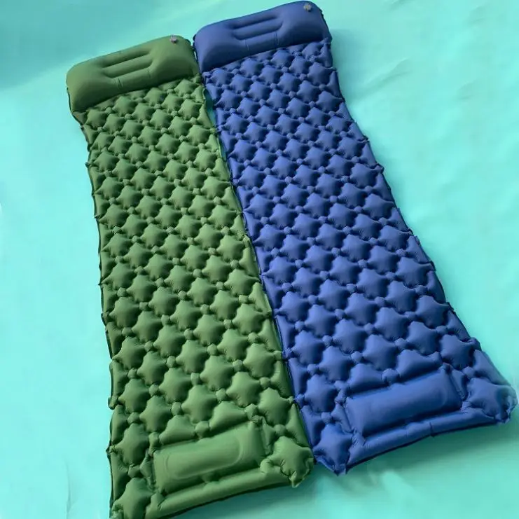 
Compact Ultralight Camping Backpacking Sleeping Air Pad Insulated Inflatable Camping Mat Sleeping Pad With Pillow 