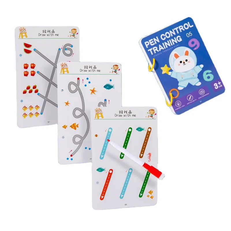 Ручка для обучения детей в раннем возрасте стирает ручку с начальным входом, тетрадь для занятий каллиграфией и ручкой