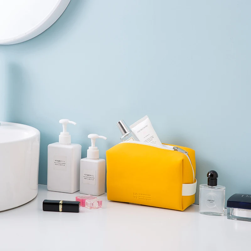 Colorful Cute PU Leather Makeup Pouch Custom Eco-friendly Cosmetic Bag Coin Purse