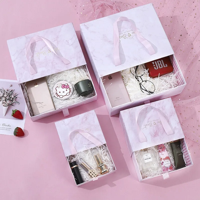Factory price cheap high quality luxury shopping packaging custom design pink paper gift box