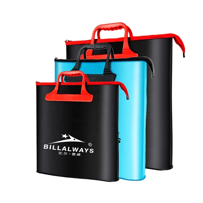 EVA Fishing Bag Fishing Cage Bag Waterproof Live Fish Storage Case Outdoor Folding Pouch Fishing Gear Bag