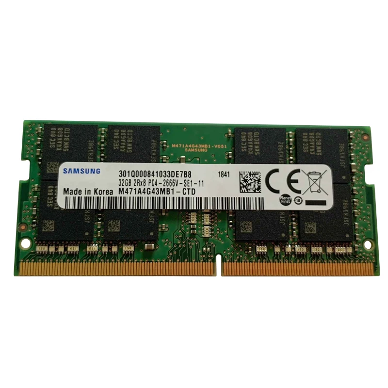 32gb ddr4 2666mhz single modules of laptop memory