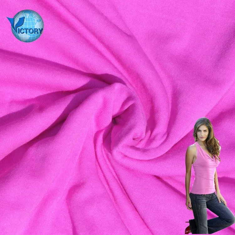 Fluorescence Micro New Open Hot Sex Modal and Cotton T shirts Women Underwear Sports Knitted Single Jersey Lenzing Modal Fabric