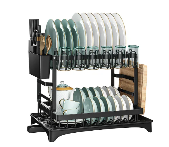 2-ярусная подставка для посуды с подстаканником