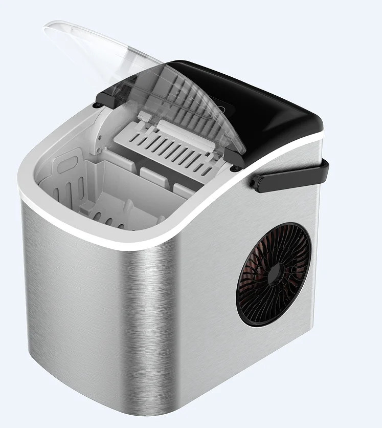 Beeman  Mini Portable Ice Maker Household Stainless Steel Countertop Bullet Shaped Ice Maker Machine