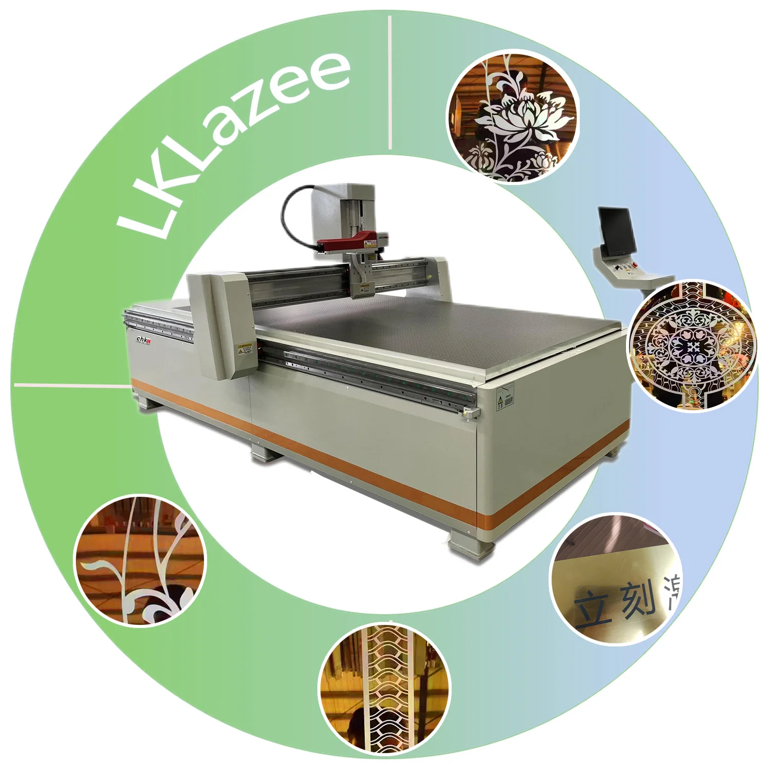 Large Format Fiber Marking Machine / Big Size Laser Etching for Stainless Steel Sheet