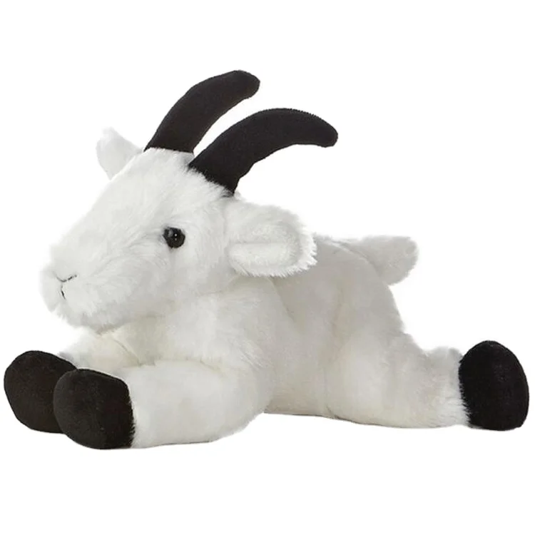 Hot selling white lying down goat plush toy