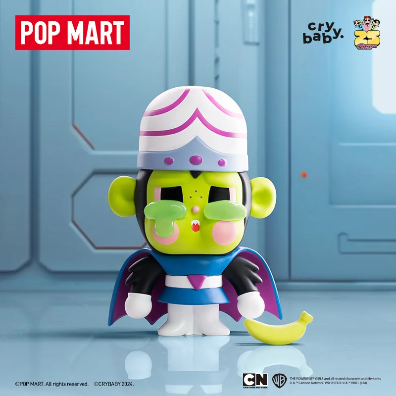 POPMART Hand-Done Blind Box Toy CRYBABY x Powerpuff Girls Series Unisex PVC Gift with Japanese Animation Source
