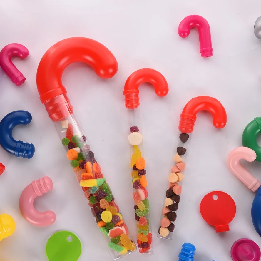 Fillable Empty Clear Plastic Candy Cane Tube