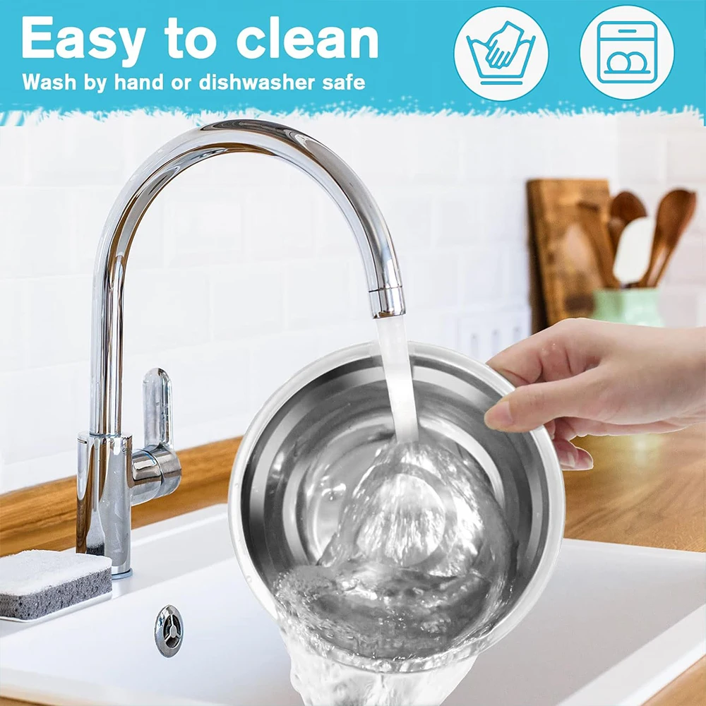 Stainless Steel Dog Bowls Double Dog Water and Food Bowls with Non-Slip Resin Station Pet Feeder Bowls Puppy Medium Dogs Cats