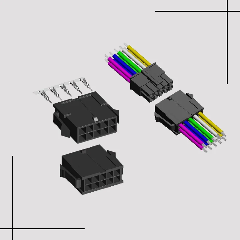 double rows atx/molex/jst power male female housing 3mm connector 2 4 6 8 10 12 14 16 18 20 22 24 pin/contact
