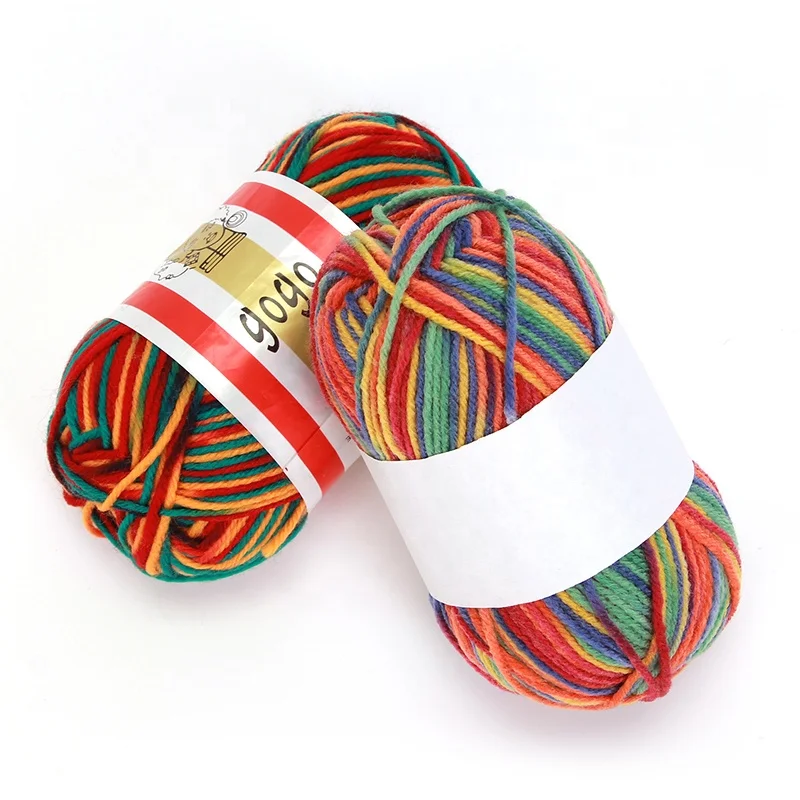 Hand-woven high-quality crocheted wear-resistant space dyed acrylic yarn