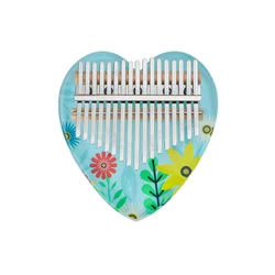 17-Tone Painted Crystal Thumb Piano Flower Heart Finger Piano Mini Kalimba African Instrument