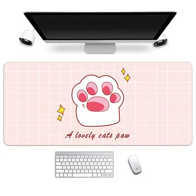 INS Popular Pink Cute Cartoon Girl Cat Paw Dog Gaming Mouse Pad