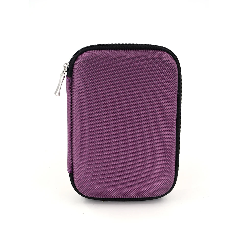 
Purple Color Durable Waterproof Traveling EVA External 2.5 inch HDD Carry Case Hard Disk Case 