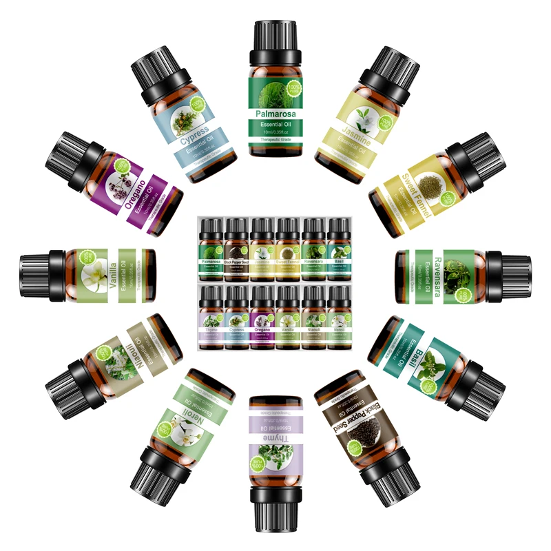 Private Label Essential oils Gift Set 100% Pure natural organic lavender eucalyptus Aromatherapy Essential Oil