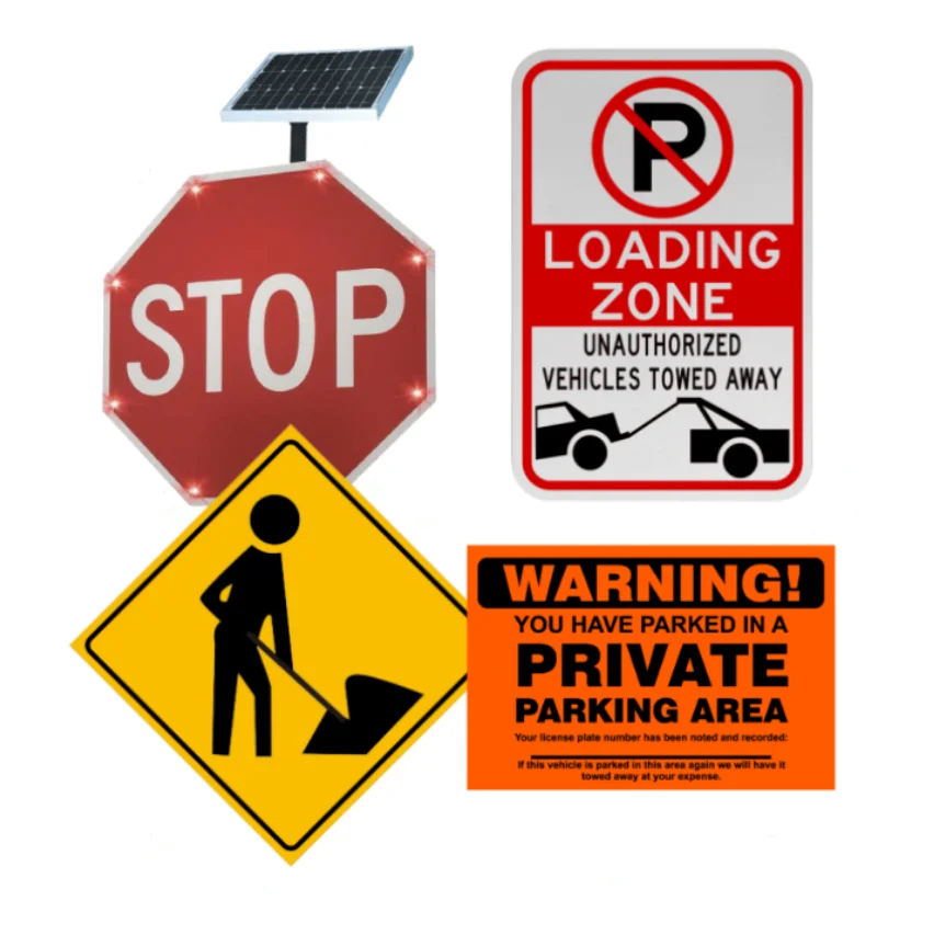 Vinyl Solar Custom Road Traffic Safety Signs Reflective Caution Warning Street Medical Sign Led Cross Board Light