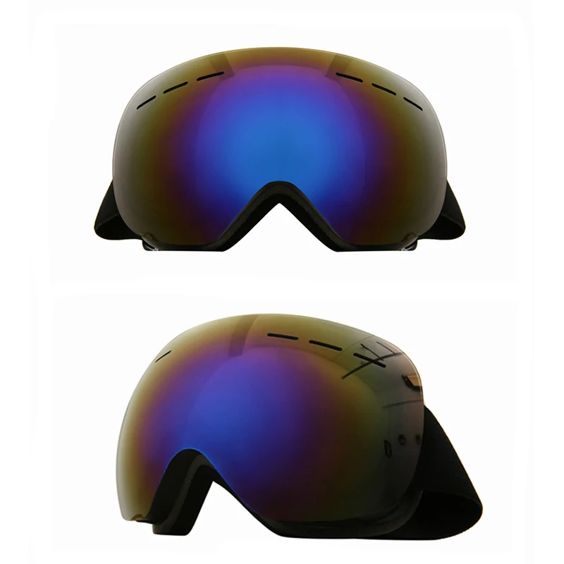 Оптовая ПРОДАЖА дизайнерские лыжные очки унисекс для сноуборда ветрозащитные двухслойные сферические противотуманные