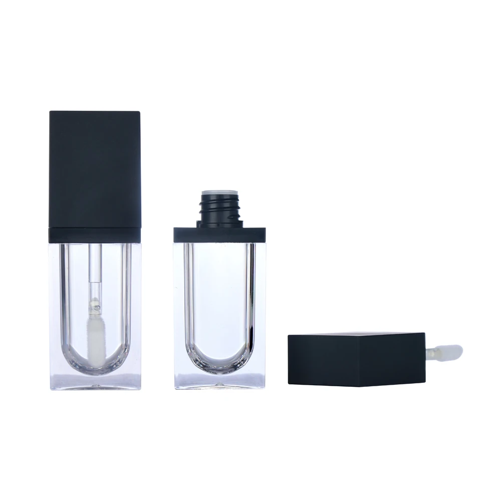 Real manufacturer Black transparent frosted vendors low moq wholesale high quality 5ml clear lip gloss tube