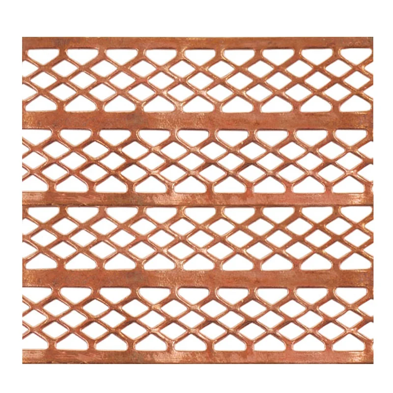 Hot sale Diamond Shape Small Hole Decorative Copper Expanded Metal Mesh