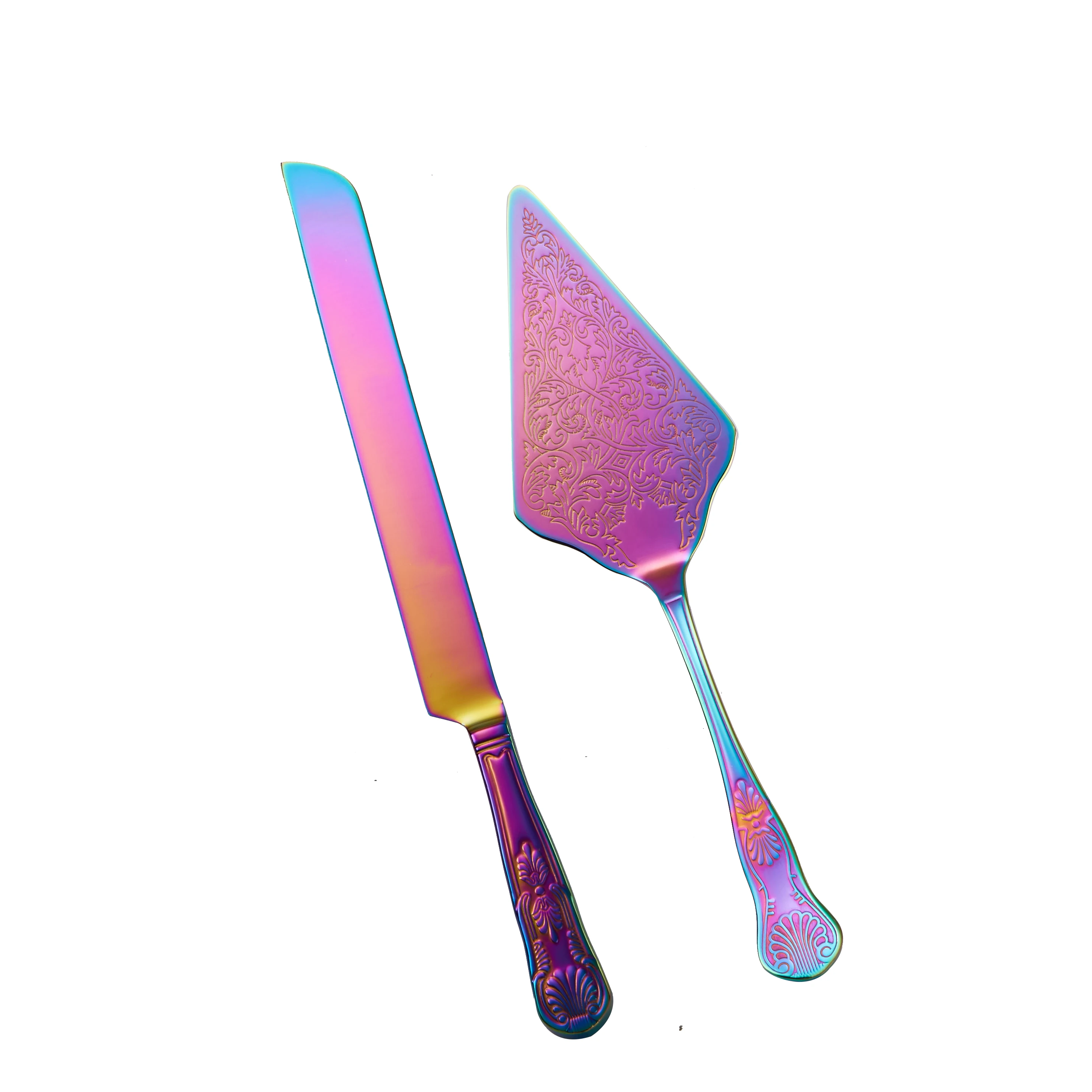 Винтажные товары для вечеринок лопатка резки торта из розового золота ножи масла пирога/пиццы/сыра нож свадебного и набор